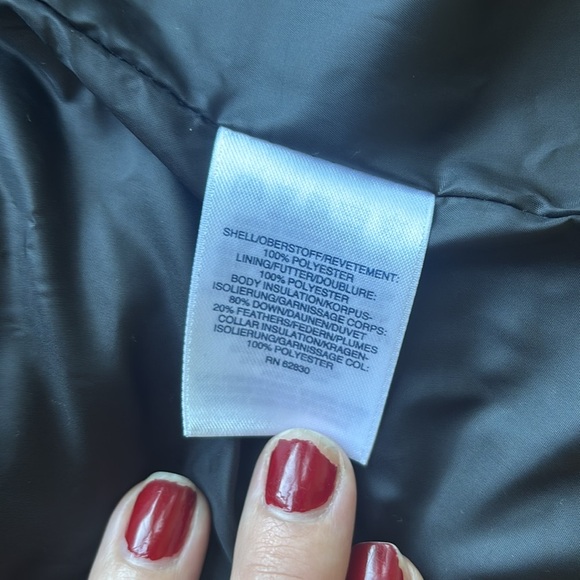 Lands end xs puffer vest black and white square pattern - Picture 6 of 6